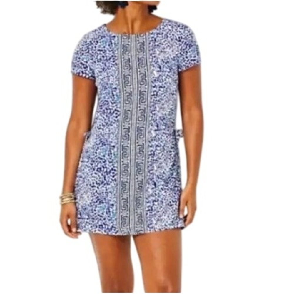 Lilly Pulitzer Womens 0 Blue Pale‎ Pink Blanca Romper